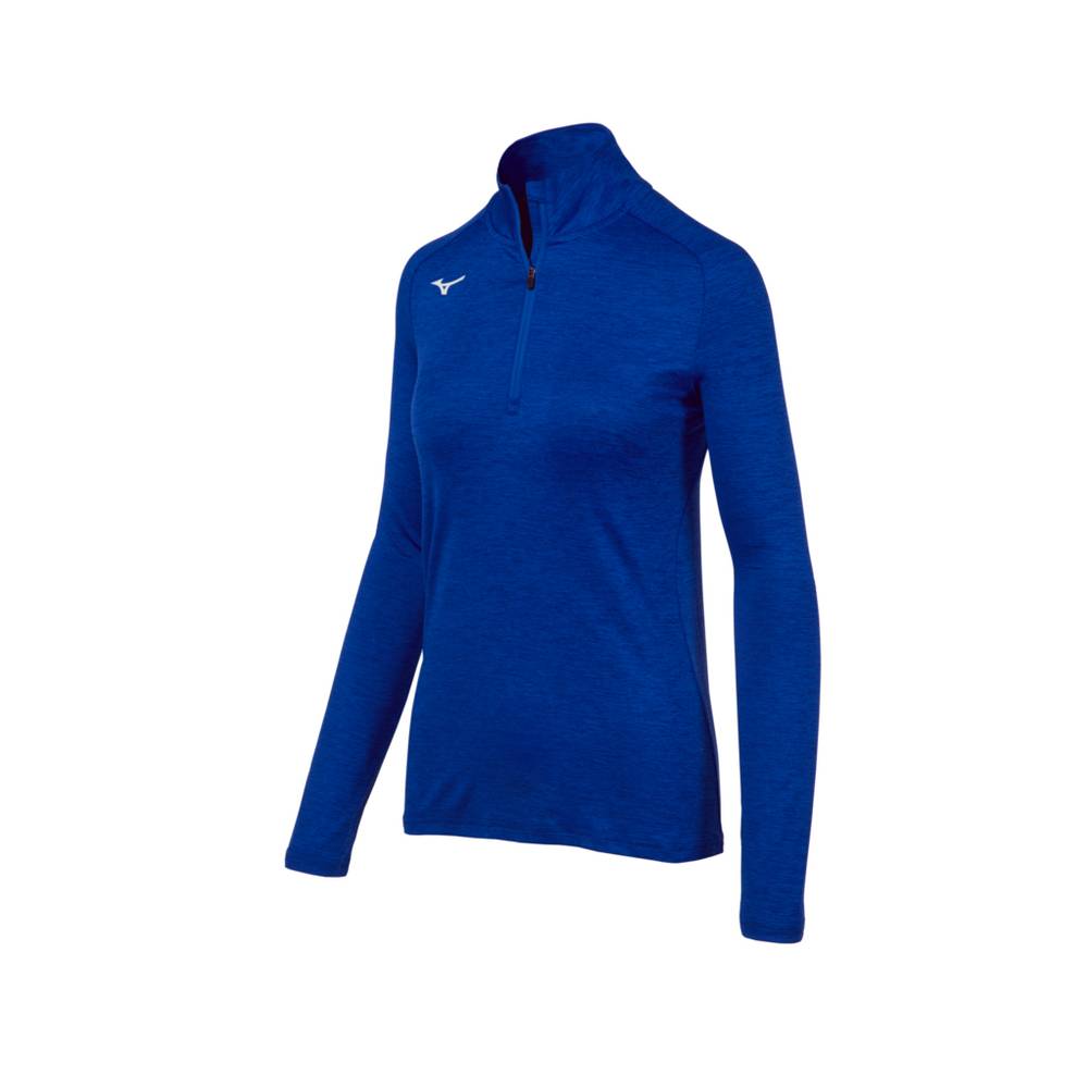 Pullover Mizuno Alpha ½ Zip Mujer Azul Real Outlet UAVG-58329